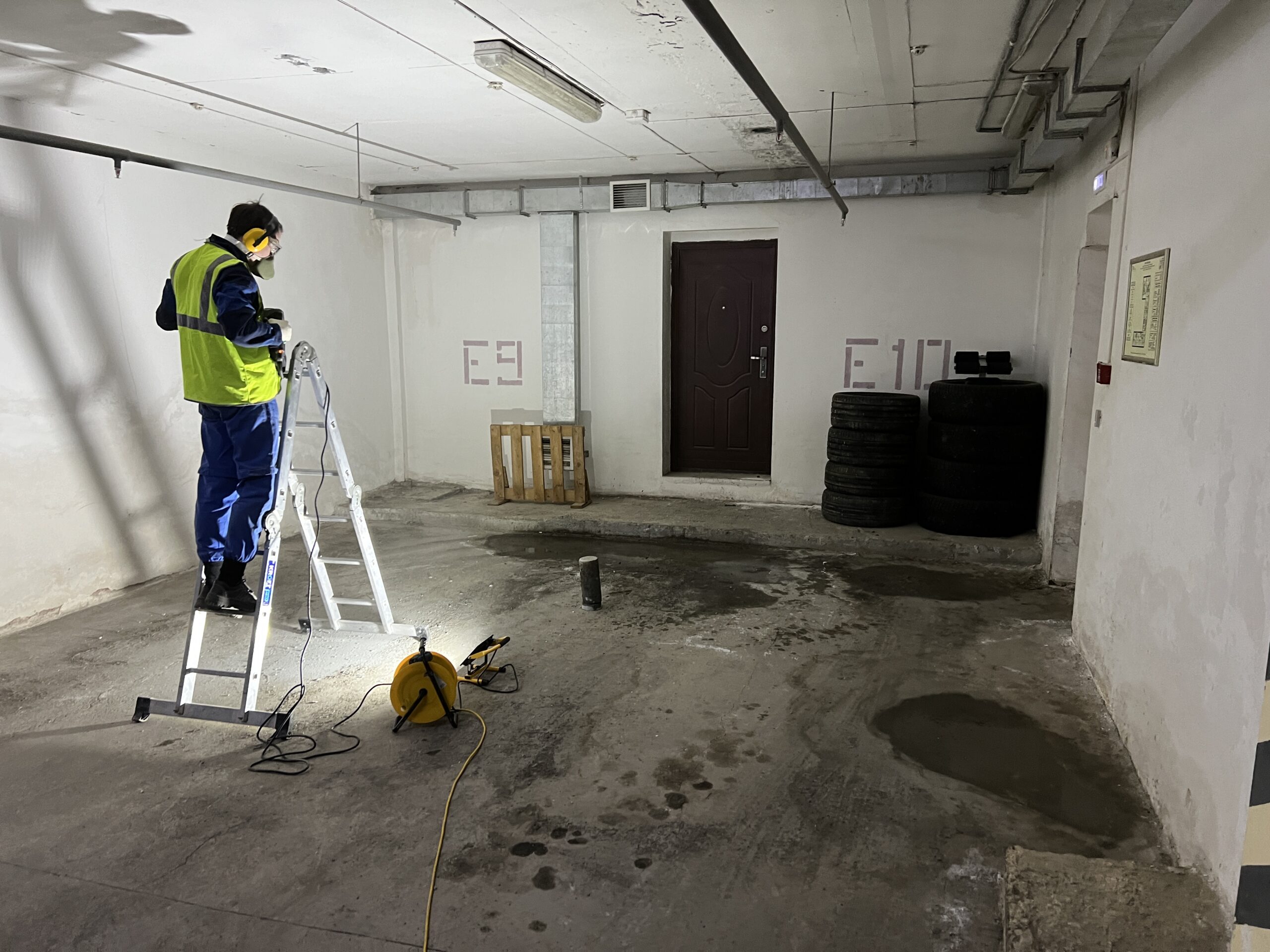Инструментальное обследование монолитных перекрытий паркинга в бизнес-центре